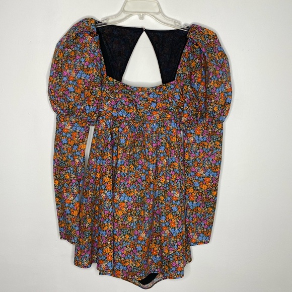 FOR LOVE AND LEMONS NWT Revolve Brittany Mini Dress floral puff sleeve size xs - Picture 8 of 14